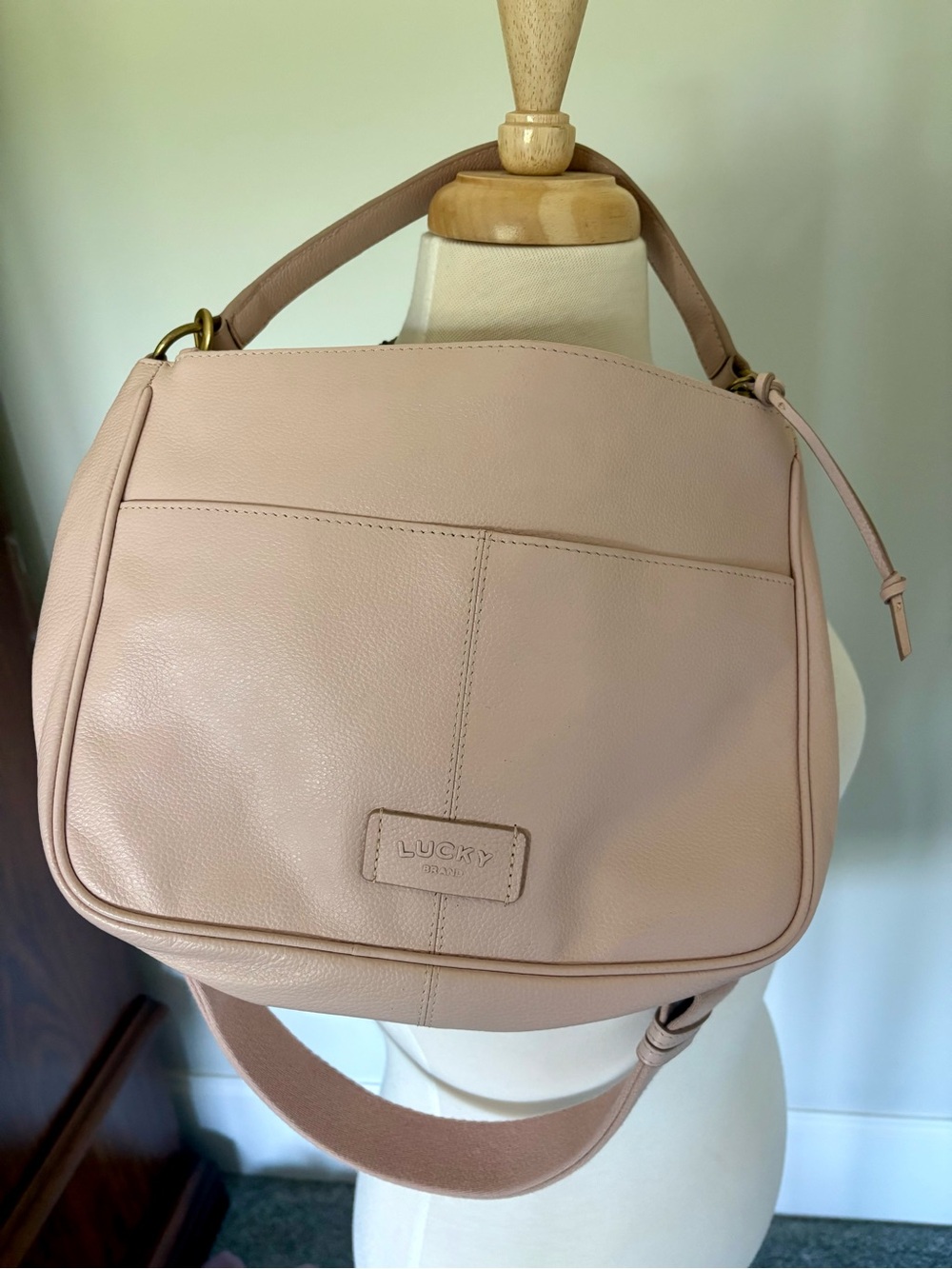 Lucky Brand Blush Pink Leather Arm/Shoulder/Crossbody Bag